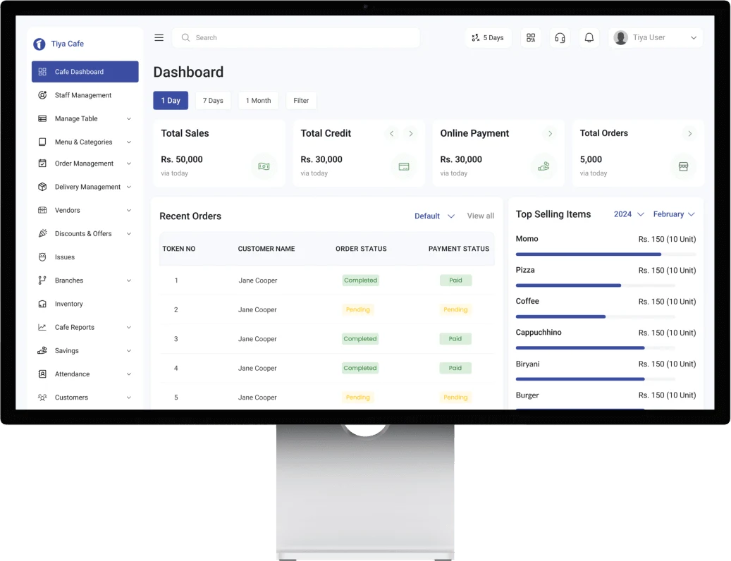 Made Specially for  Chiya Pasals & Cafes